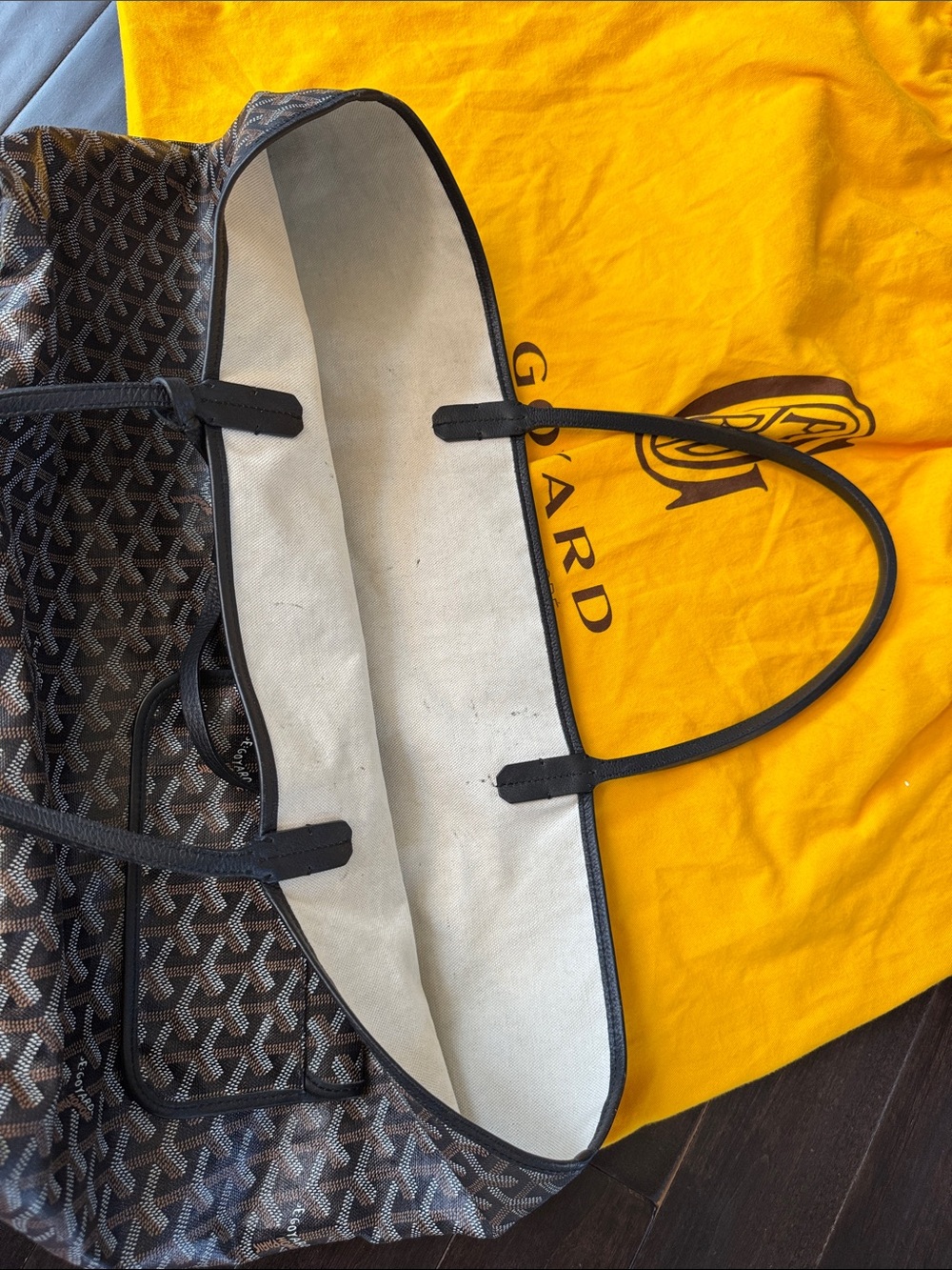 Goyard Saint Louis GM Black Tote + Pouch Large - Picture 17 of 17